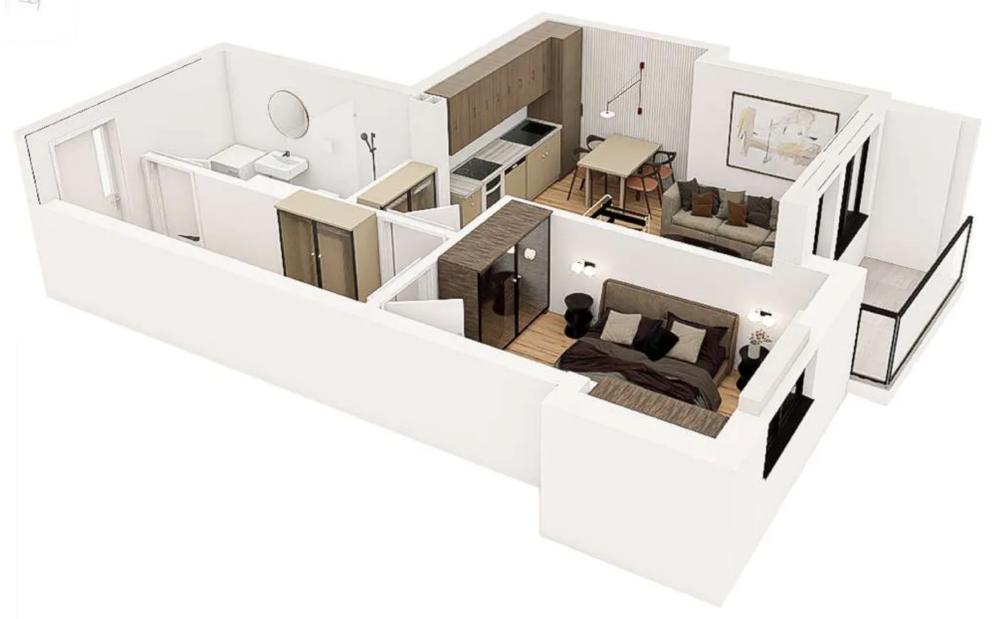 3D prikaz stana STAN 07